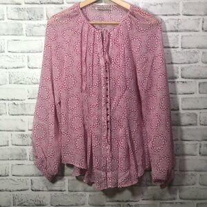 Live and Let Live Pink Floral Blouse